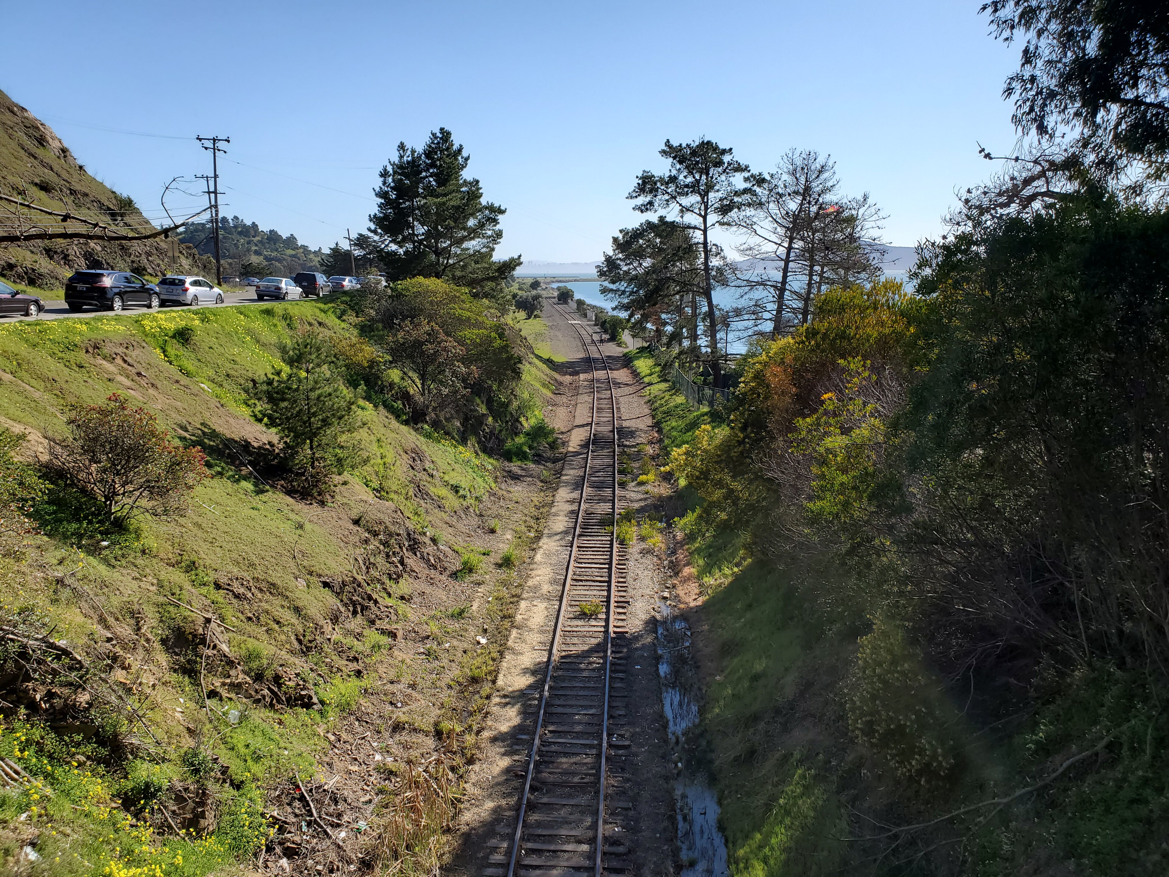 Disused tracks south of Ferry Point tunnel