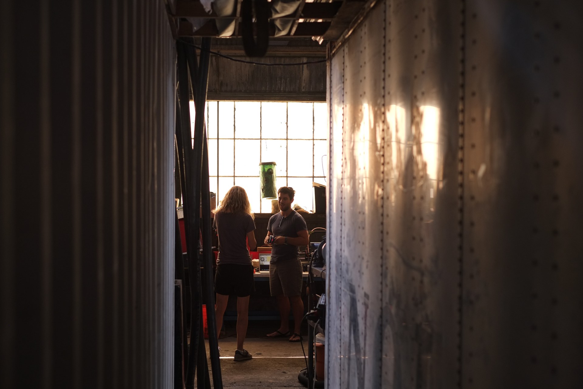 Workshop interior inside American Steel Studios during the artist era